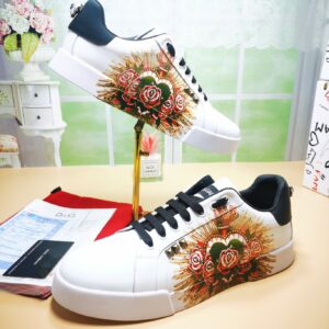 DOLCE & GABBANA Printed Calfskin Portofino Sneakers – 1:1 Replica Quality – DG-SOR05