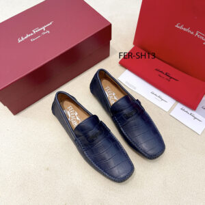 Salvatore Ferragamo Driver Gancini Navy Blue – 1:1 Replica Quality – FER-SH13