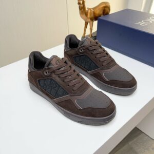 Dior - Deep Brown Suede, Black Smooth Calfskin and Black Dior Oblique Jacquard – 1:1 Replica Quality – DR-SOR01