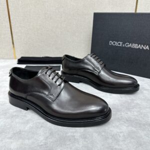 DOLCE & GABBANA Brushed Calfskin Derby Shoes – 1:1 Replica Quality – DG-SH02