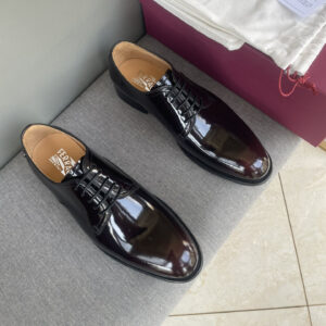 Ferragamo Classic Oxford Shoes – Black Dual Texture – 1:1 Replica Quality – FER-SH66