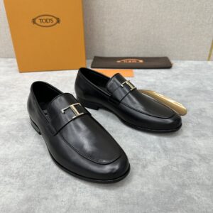 TOD’S T Timeless Leather Loafers – Black Calfskin – 1:1 Replica Quality – TO-SH29