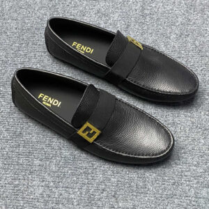FENDI Black Leather Drivers – 1:1 Replica Quality – FEND-SH03