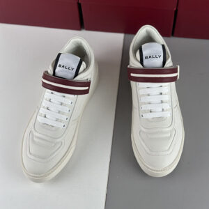 BALLY White/Black Raise Royce Leather Low-Top Sneakers – 1:1 Replica Quality – BL-SOR13