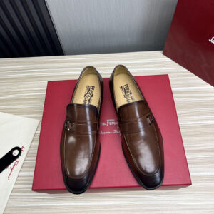 Ferragamo Gancini Leather Loafers – 1:1 Replica Quality – FER-SH55