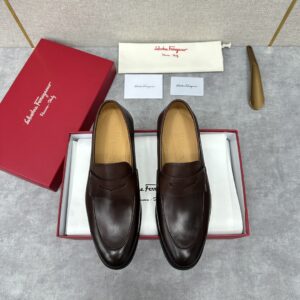 Ferragamo Moccasin With Gancini Ornament  – 1:1 Replica Quality – FER-SH02