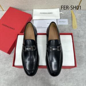 Ferragamo Moccasin With Gancini Ornament  – 1:1 Replica Quality – FER-SH01