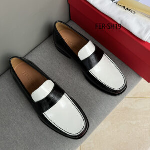 Salvatore Ferragamo Logo Debossed Round Toe Loafers – 1:1 Replica Quality – FER-SH19