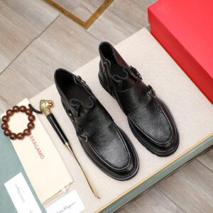 Salvatore Ferragamo Men's Leather Boots – 1:1 Replica Quality – FER-SH40