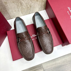 Ferragamo Gancini Quilted Leather Loafers – 1:1 Replica Quality – FER-SH52