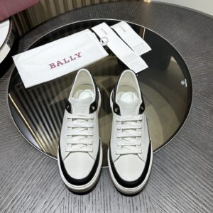 Bally Varen Bi-Tone Leather Sneakers – WhiteBlack – 1:1 Replica Quality – BL-SOR19