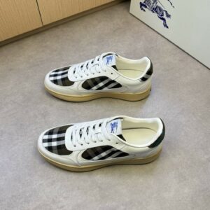Burberry Terrace Check-Panel Leather Sneakers – 1:1 Replica Quality – BBR-SOR06